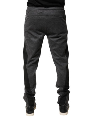 Dolce & Gabbana Gray Black Wool Blend Jogger Sweatpants  Pants