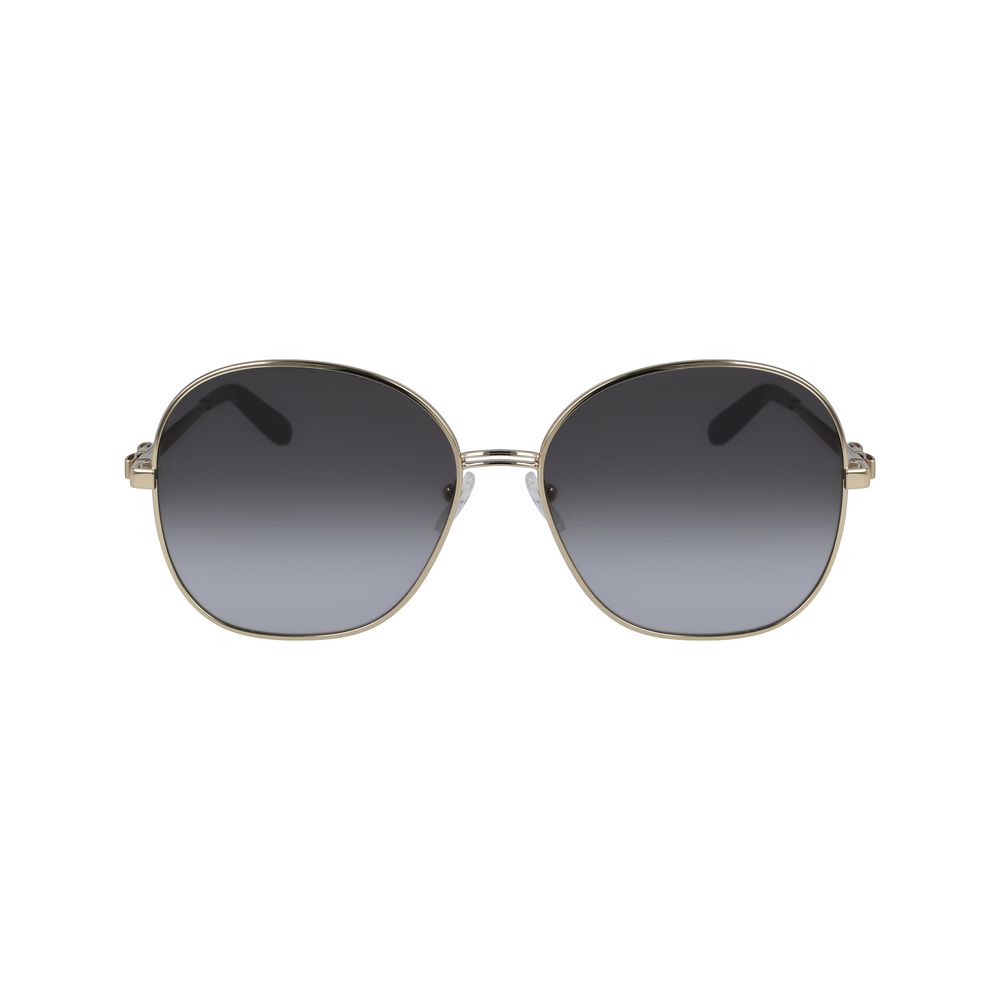 Salvatore Ferragamo Gold Metal Sunglasses