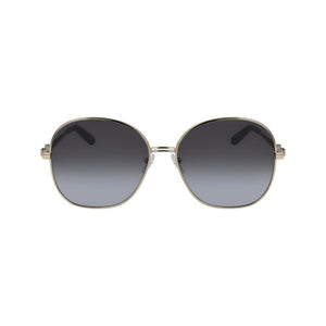 Salvatore Ferragamo Gold Metal Sunglasses