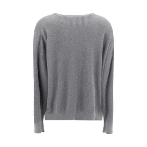 Brunello Cucinelli Gray Cotton Sweatshirt