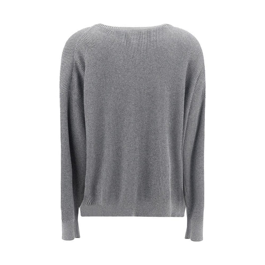 Brunello Cucinelli Gray Cotton Sweatshirt