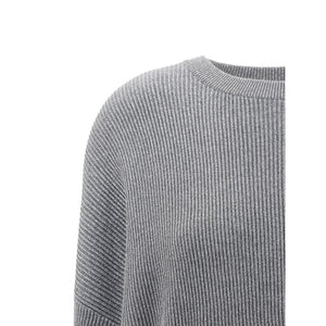 Brunello Cucinelli Gray Cotton Sweatshirt