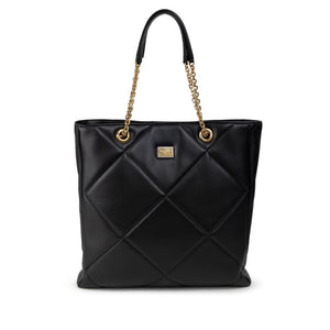 Dolce & Gabbana Black Leather Tote Bag