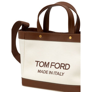 Tom Ford Beige Cotton Tote Bag