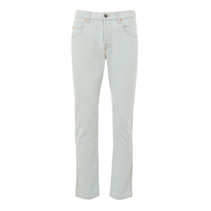 Gucci Blue Cotton Relaxed Fit Jeans