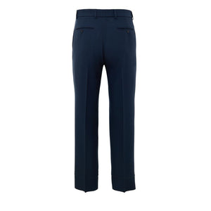 Gucci Blue Cotton Casual Pants