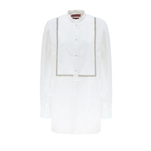 Gucci White Cotton Blouse