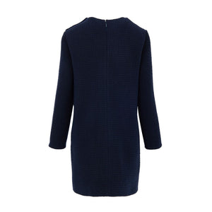 Gucci Navy Blue Wool Short Dress