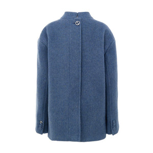 Gucci Light Blue Wool Coat