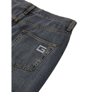 Gucci Gray Cotton Relaxed Fit Jeans
