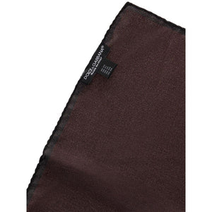 Dolce & Gabbana Brown Silk Pocket Square