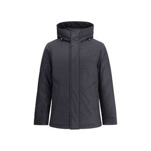 Woolrich Black Fleece Wool Parka