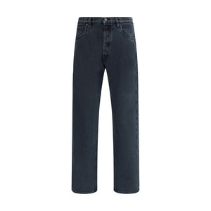 Prada Black Cotton Straight-Leg Jeans