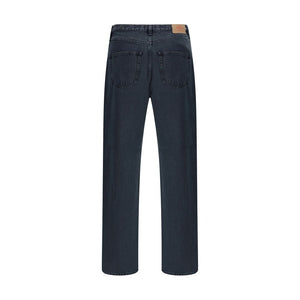 Prada Black Cotton Straight-Leg Jeans