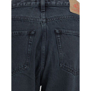 Prada Black Cotton Straight-Leg Jeans