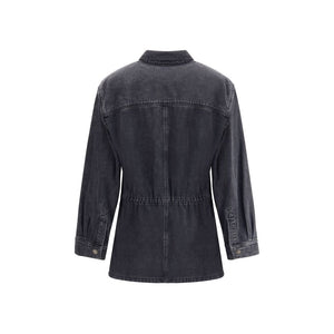 Marant Etoile Gray Cotton Denim Jacket