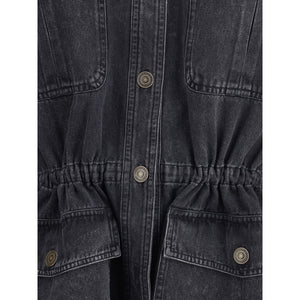 Marant Etoile Gray Cotton Denim Jacket