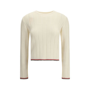 Thom Browne Cream Fleece Wool Sweatshirt