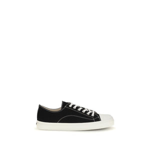 Moschino Black Cotton Low Top Sneakers