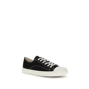Moschino Black Cotton Low Top Sneakers