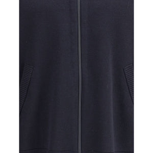 Thom Browne Blue Fleece Wool Cardigan