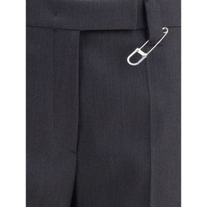 Prada Gray Fleece Wool Dress Pants