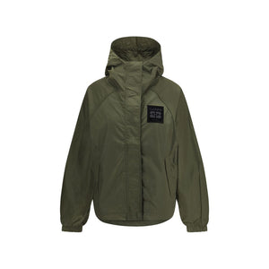 Ganni Green Nylon Shell Jacket