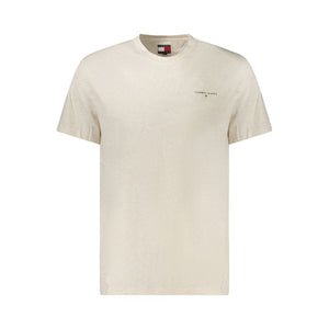 Tommy Hilfiger Beige Cotton Men T-Shirt