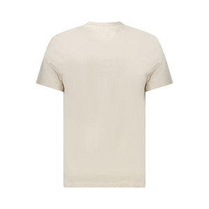 Tommy Hilfiger Beige Cotton Men T-Shirt