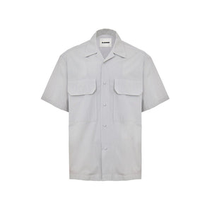 Jil Sander Blue Cotton Shortsleeve Shirt