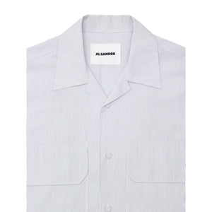 Jil Sander Blue Cotton Shortsleeve Shirt