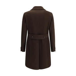 Tagliatore Brown Wool Coat