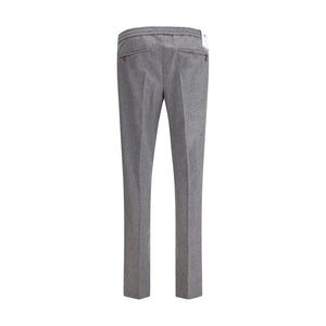 PT Torino Gray Fleece Wool Casual Pants