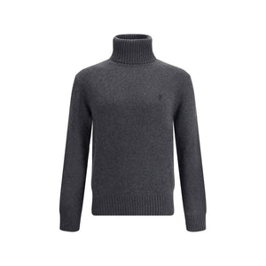 Ami Paris Gray Cashmere Turtleneck