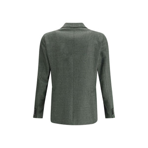 Tagliatore Green Fleece Wool Blazer