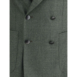 Tagliatore Green Fleece Wool Blazer