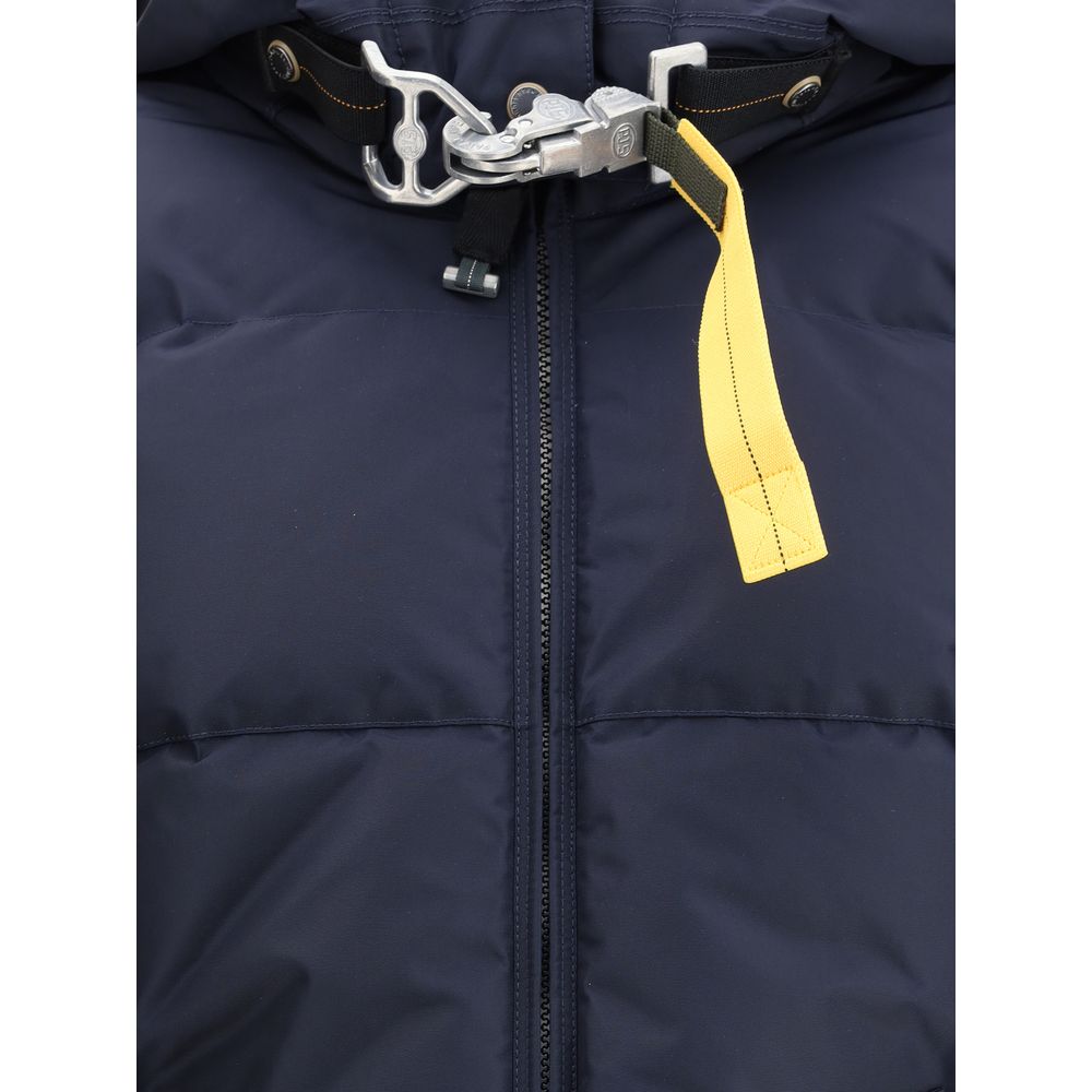 Parajumpers Blue Nylon Full-Length Jacket