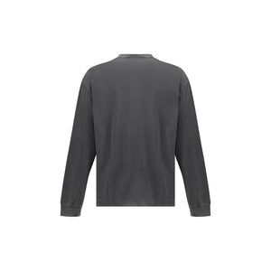 Agolde Gray Cotton Long Sleeve T-Shirt