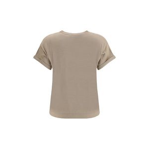 Brunello Cucinelli Beige Nylon T-Shirt