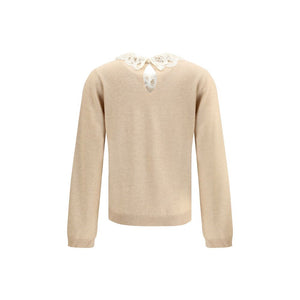 Fabiana Filippi Beige Fleece Wool Sweatshirt