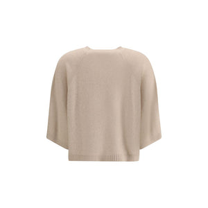 Fabiana Filippi Beige Fleece Wool Sweatshirt