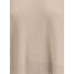 Fabiana Filippi Beige Fleece Wool Sweatshirt