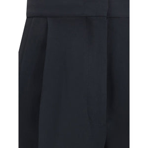 Fabiana Filippi Black Acetate Casual Pants