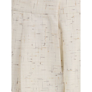 Fabiana Filippi Cream Cotton Casual Pants