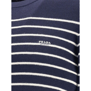 Prada Blue Fleece Wool Sweatshirt