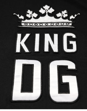 Dolce & Gabbana Black DG King Crown Cotton Crew Neck T-shirt