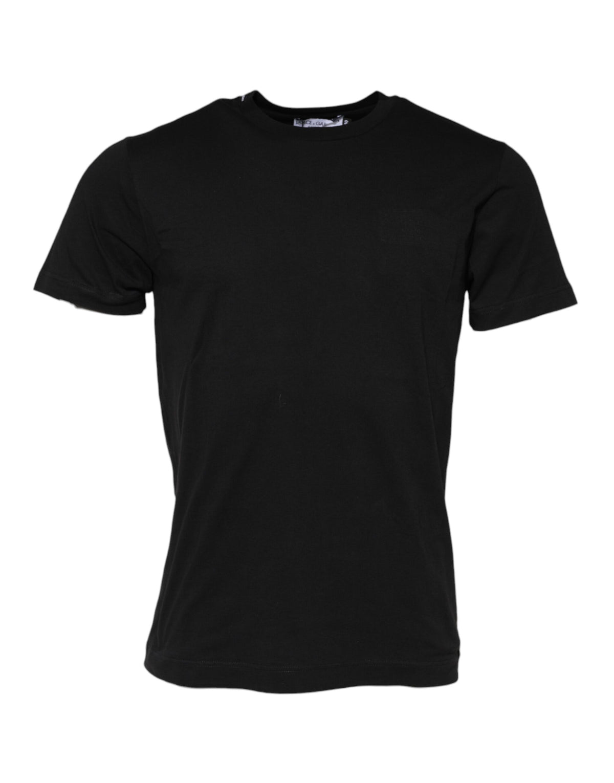 Dolce & Gabbana Black Cotton Crew Neck Short Sleeves T-shirt