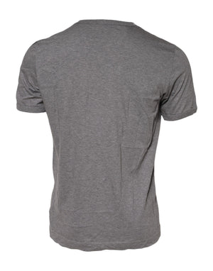 Dolce & Gabbana Gray #DGFamily Cotton Crew Neck T-shirt