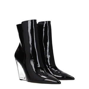 Stuart Weitzman Black Leather Ankle Boots
