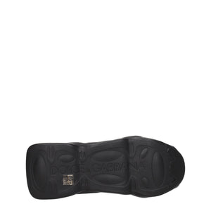 Dolce & Gabbana Black Fabric Chunky Sneakers